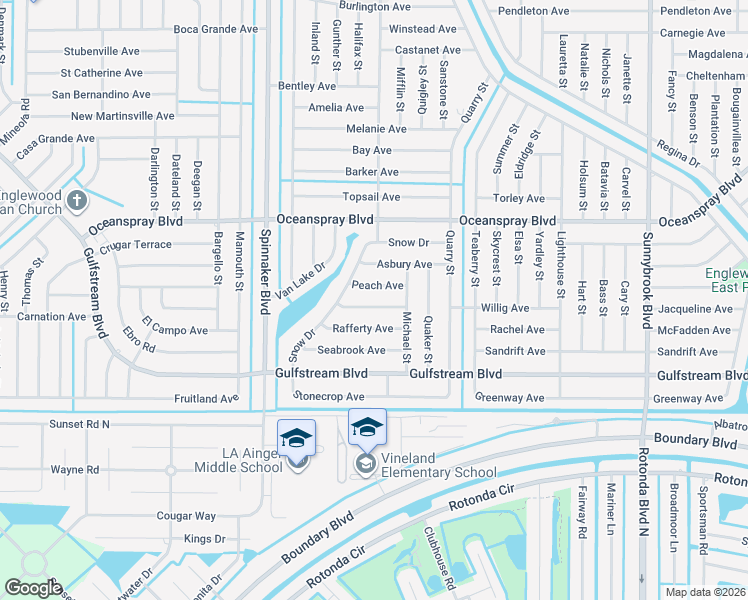 map of restaurants, bars, coffee shops, grocery stores, and more near 10152 Willowood Avenue in Englewood