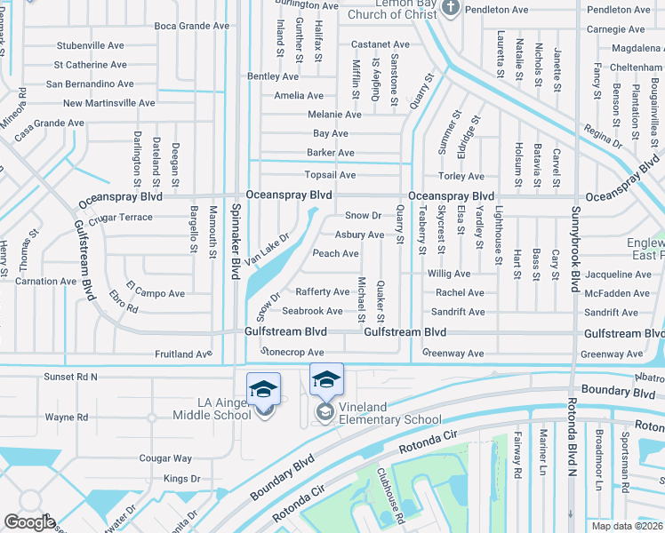 map of restaurants, bars, coffee shops, grocery stores, and more near 10152 Willowood Avenue in Englewood