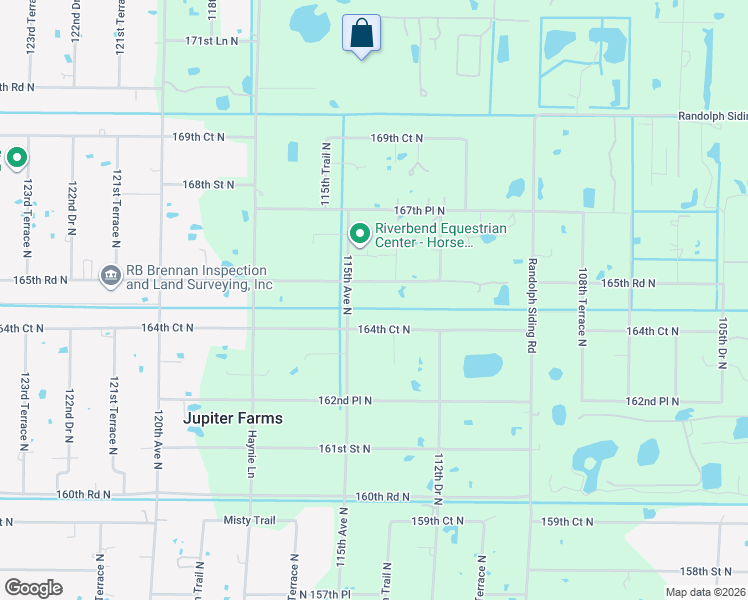 map of restaurants, bars, coffee shops, grocery stores, and more near 11478 165th Road North in Jupiter