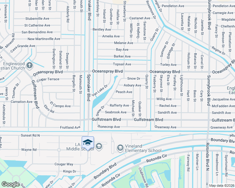 map of restaurants, bars, coffee shops, grocery stores, and more near 10152 Willowood Avenue in Englewood