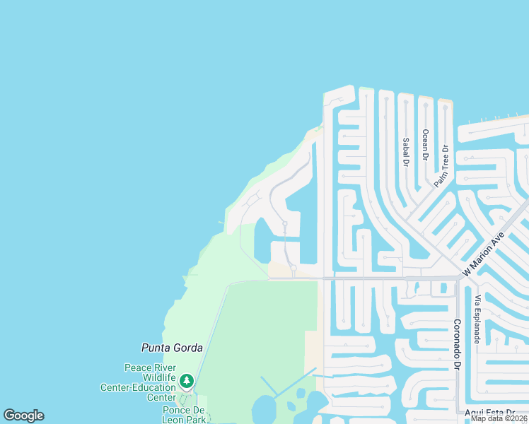 map of restaurants, bars, coffee shops, grocery stores, and more near 95 Vivante Boulevard in Punta Gorda