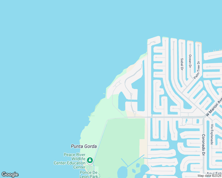map of restaurants, bars, coffee shops, grocery stores, and more near 99 North Marion Court in Punta Gorda