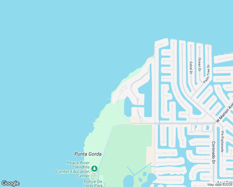 map of restaurants, bars, coffee shops, grocery stores, and more near 99 North Marion Court in Punta Gorda