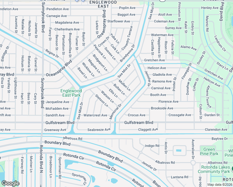 map of restaurants, bars, coffee shops, grocery stores, and more near 7378 Ellis Lane in Port Charlotte