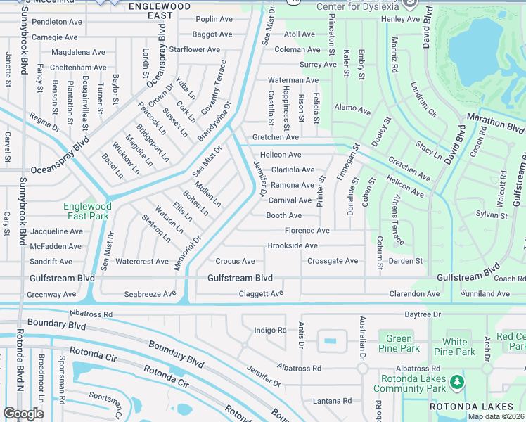map of restaurants, bars, coffee shops, grocery stores, and more near 11955 Booth Avenue in Port Charlotte