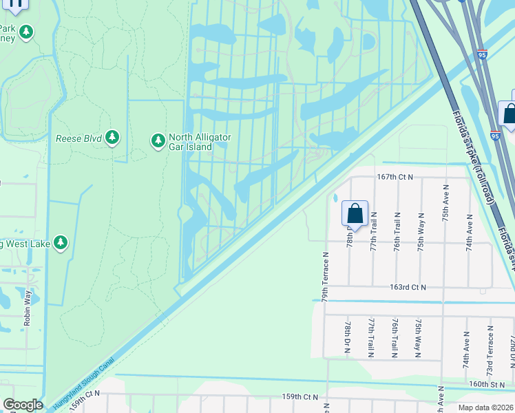 map of restaurants, bars, coffee shops, grocery stores, and more near Carina Drive in Jupiter
