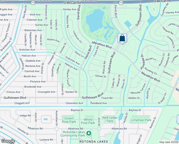map of restaurants, bars, coffee shops, grocery stores, and more near 12340 Rarketon Street in Port Charlotte