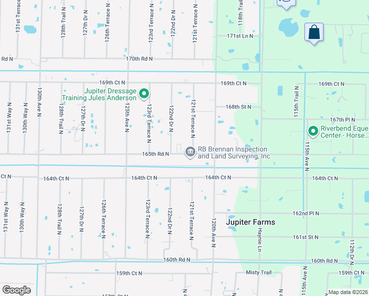 map of restaurants, bars, coffee shops, grocery stores, and more near 16627 121st Terrace North in Jupiter