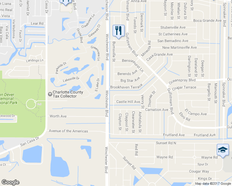 map of restaurants, bars, coffee shops, grocery stores, and more near 7503 Castleberry Terrace in Englewood