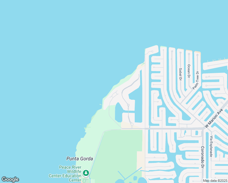 map of restaurants, bars, coffee shops, grocery stores, and more near 95 North Marion Court in Punta Gorda