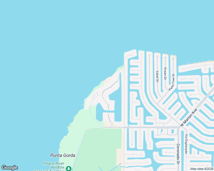 map of restaurants, bars, coffee shops, grocery stores, and more near 91 Vivante Boulevard in Punta Gorda