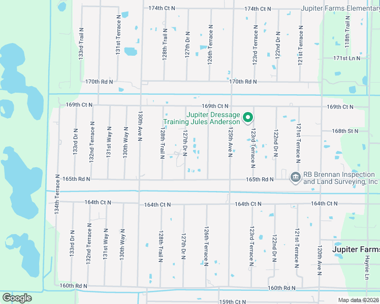 map of restaurants, bars, coffee shops, grocery stores, and more near 16696 127th Drive North in Jupiter