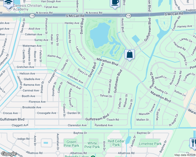 map of restaurants, bars, coffee shops, grocery stores, and more near 12351 Oakner Street in Port Charlotte