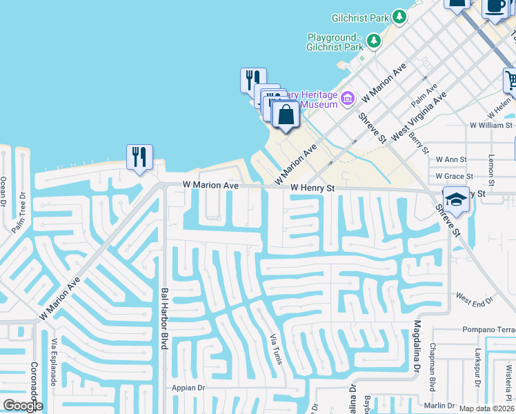 map of restaurants, bars, coffee shops, grocery stores, and more near 220 Coldeway Drive in Punta Gorda