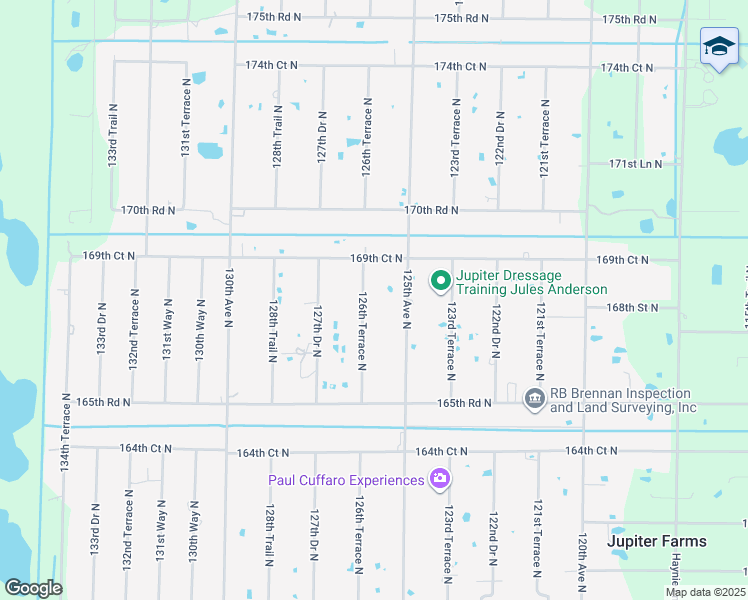 map of restaurants, bars, coffee shops, grocery stores, and more near 16826 126th Terrace North in Jupiter