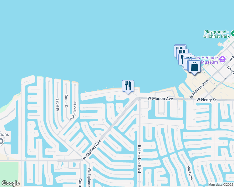 map of restaurants, bars, coffee shops, grocery stores, and more near 1781 Jamaica Way in Punta Gorda