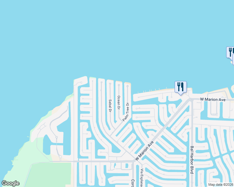 map of restaurants, bars, coffee shops, grocery stores, and more near 32 Sabal Drive in Punta Gorda