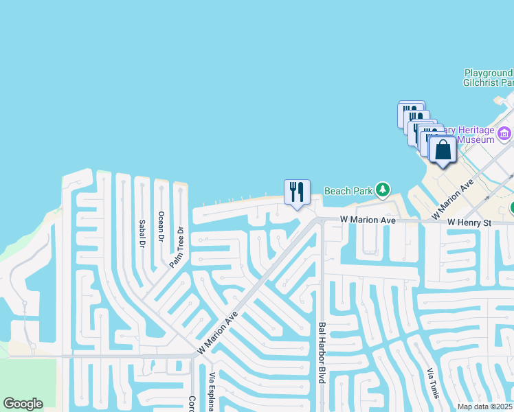 map of restaurants, bars, coffee shops, grocery stores, and more near 1923 Jamaica Way in Punta Gorda