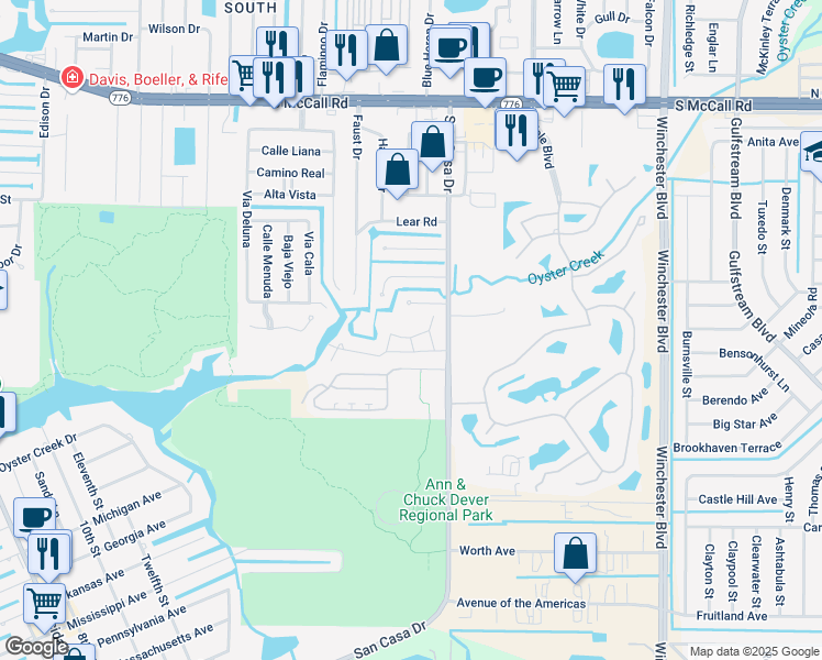 map of restaurants, bars, coffee shops, grocery stores, and more near 2668 Portia Road in Englewood