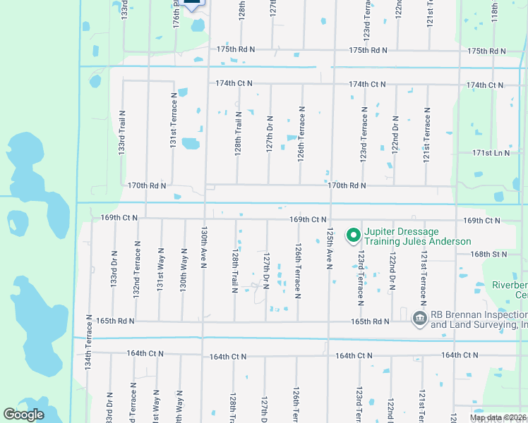 map of restaurants, bars, coffee shops, grocery stores, and more near 16918 127th Drive North in Jupiter