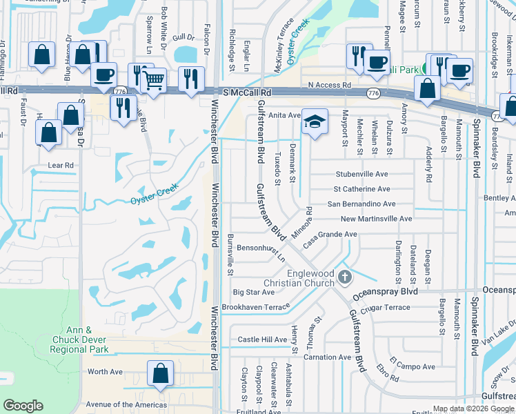 map of restaurants, bars, coffee shops, grocery stores, and more near 9091 Apple Valley Avenue in Englewood