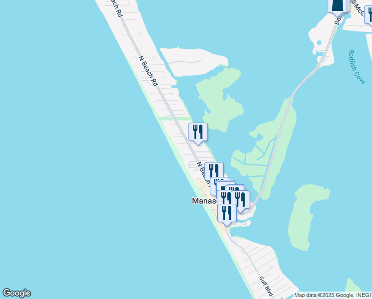 map of restaurants, bars, coffee shops, grocery stores, and more near 2380 North Beach Road in Englewood