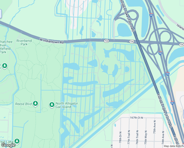 map of restaurants, bars, coffee shops, grocery stores, and more near 106 Carmela Court in Jupiter