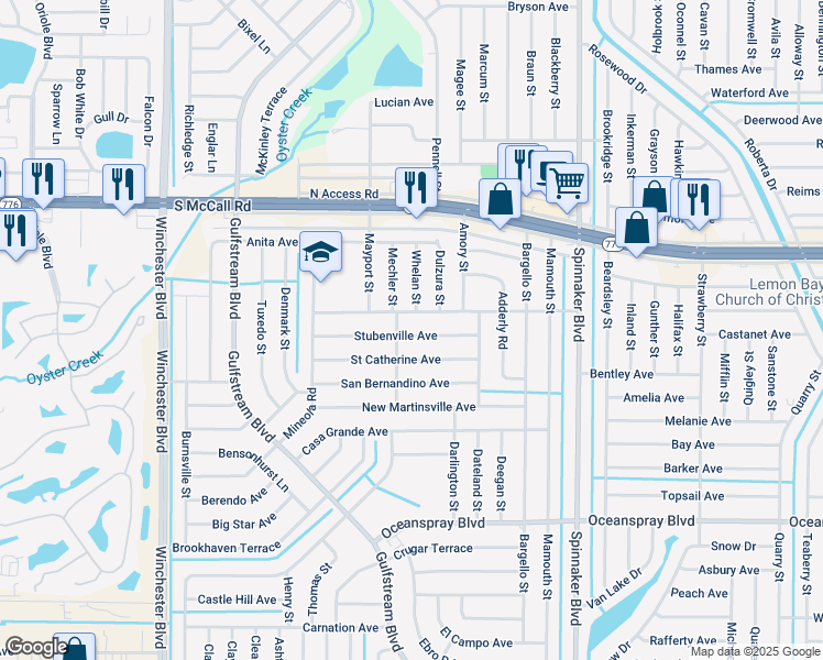 map of restaurants, bars, coffee shops, grocery stores, and more near 9316 Stubenville Avenue in Englewood