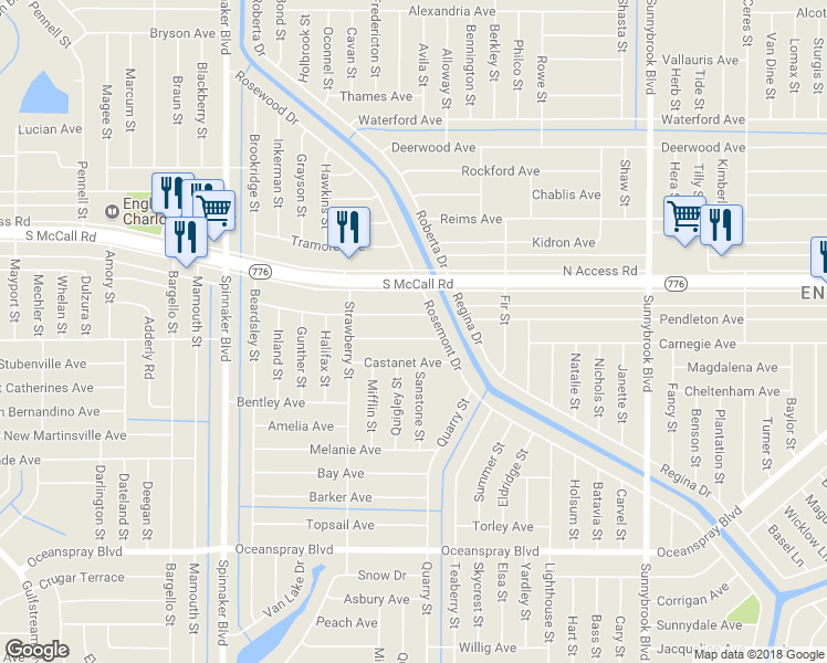 map of restaurants, bars, coffee shops, grocery stores, and more near 10238 Winstead Avenue in Englewood