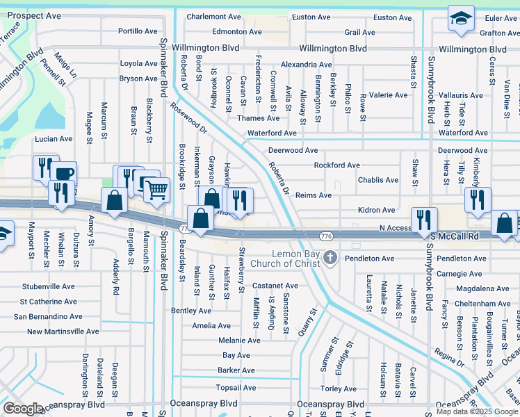 map of restaurants, bars, coffee shops, grocery stores, and more near 10194 Tramore Avenue in Englewood