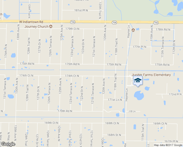 map of restaurants, bars, coffee shops, grocery stores, and more near 12143 174th Court North in Jupiter