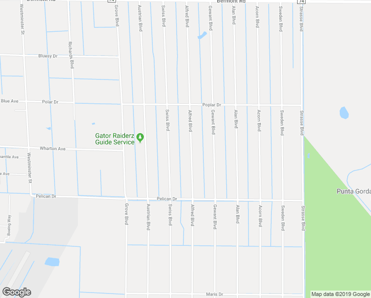 map of restaurants, bars, coffee shops, grocery stores, and more near 6389 Alfred Boulevard in Punta Gorda