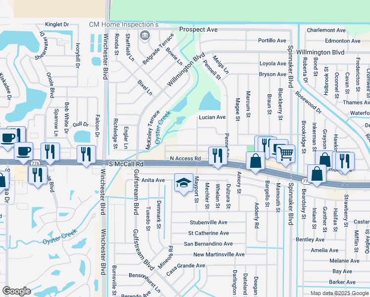 map of restaurants, bars, coffee shops, grocery stores, and more near 9233 Tacoma Ave in Englewood