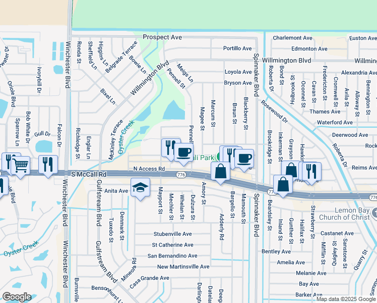 map of restaurants, bars, coffee shops, grocery stores, and more near 9331 Tacoma Avenue in Englewood