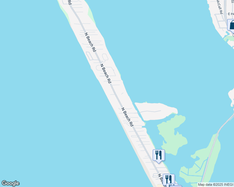 map of restaurants, bars, coffee shops, grocery stores, and more near 3025 North Beach Road in Englewood