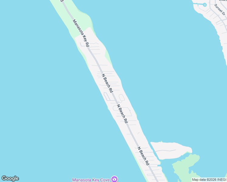 map of restaurants, bars, coffee shops, grocery stores, and more near 5005 North Beach Road in Englewood