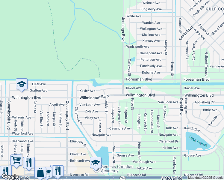 map of restaurants, bars, coffee shops, grocery stores, and more near 11953 Xavier Avenue in Port Charlotte