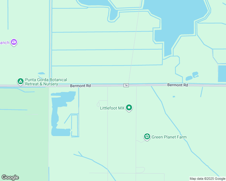 map of restaurants, bars, coffee shops, grocery stores, and more near 48571 Bermont Road in Punta Gorda
