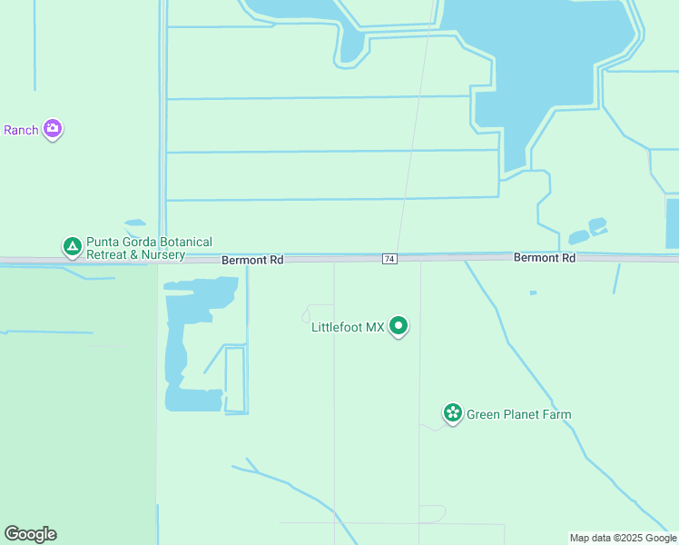 map of restaurants, bars, coffee shops, grocery stores, and more near 48571 Bermont Road in Punta Gorda