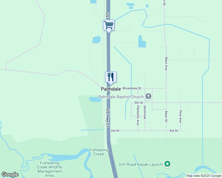 map of restaurants, bars, coffee shops, grocery stores, and more near in Palmdale