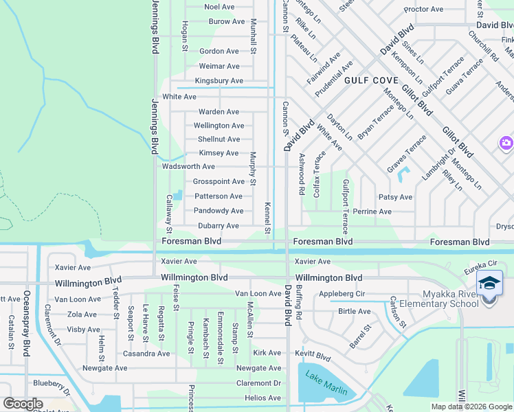 map of restaurants, bars, coffee shops, grocery stores, and more near 12193 Patterson Avenue in Port Charlotte