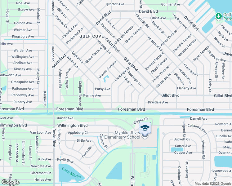map of restaurants, bars, coffee shops, grocery stores, and more near 5540 Lambright Drive in Port Charlotte