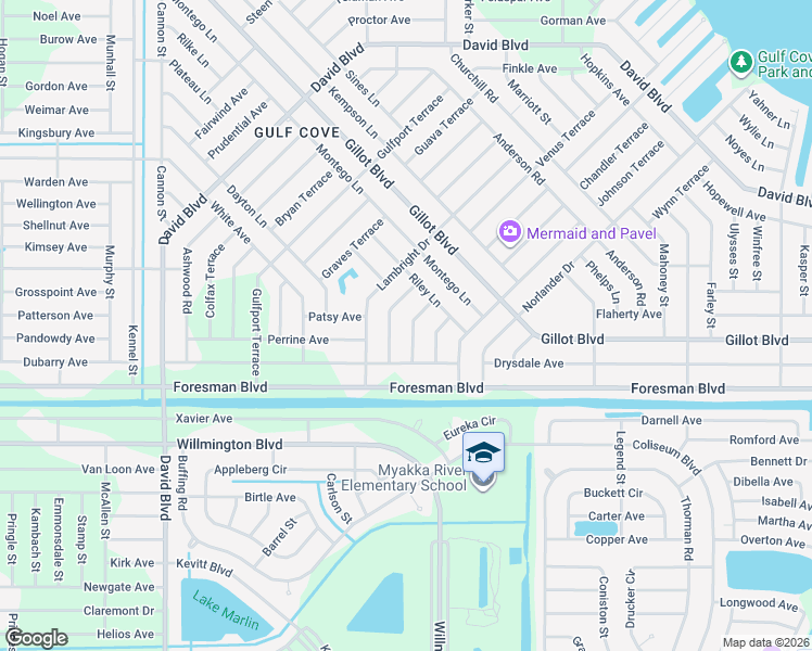 map of restaurants, bars, coffee shops, grocery stores, and more near 5577 Eyerly Terrace in Port Charlotte