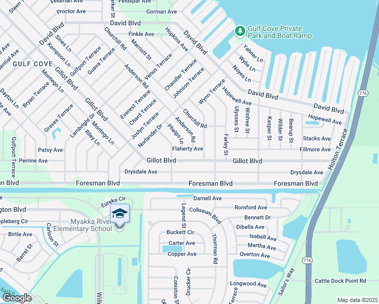 map of restaurants, bars, coffee shops, grocery stores, and more near 13339 Flaherty Avenue in Port Charlotte