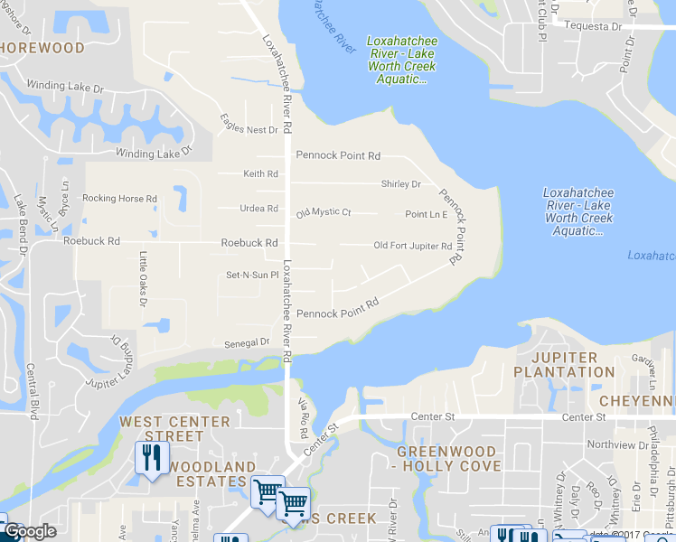 map of restaurants, bars, coffee shops, grocery stores, and more near 5600 Old Orange Road in Jupiter
