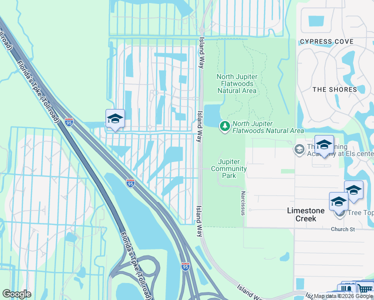 map of restaurants, bars, coffee shops, grocery stores, and more near 275 Rudder Cay Way in Jupiter