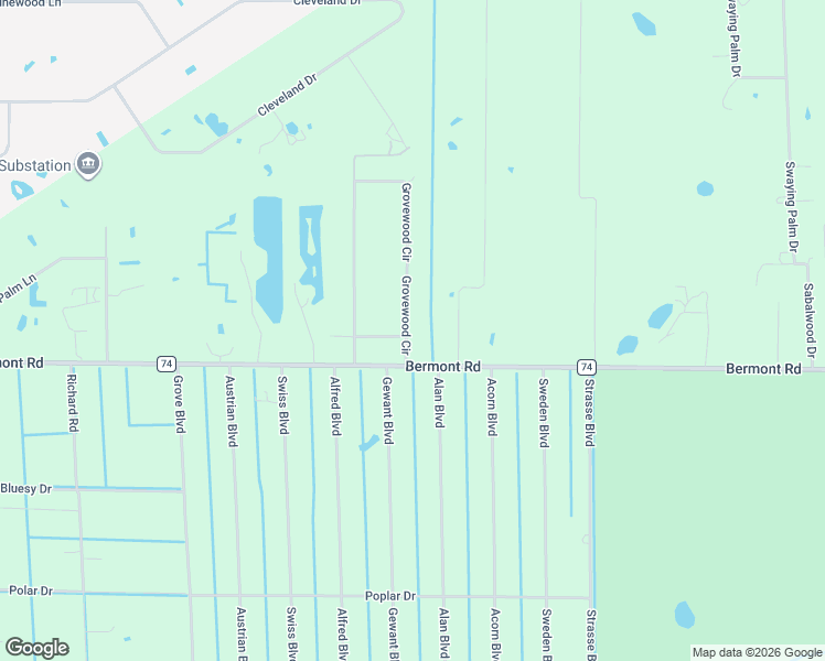 map of restaurants, bars, coffee shops, grocery stores, and more near 29720 Bermont Road in Punta Gorda
