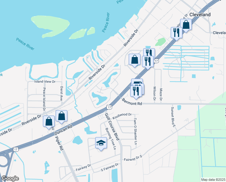 map of restaurants, bars, coffee shops, grocery stores, and more near 5601 Duncan Road in Punta Gorda