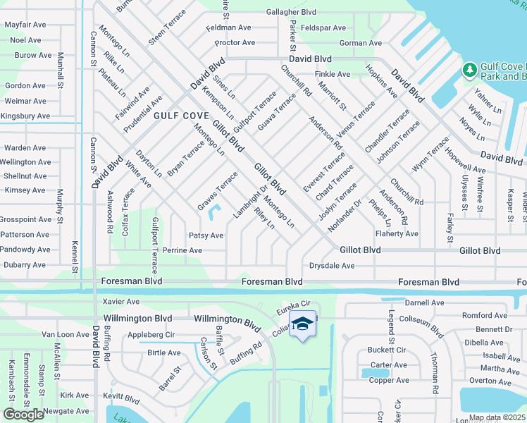 map of restaurants, bars, coffee shops, grocery stores, and more near 5414 Riley Lane in Port Charlotte