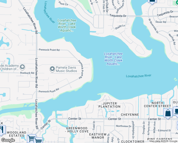 map of restaurants, bars, coffee shops, grocery stores, and more near 5209 Pennock Point Road in Jupiter